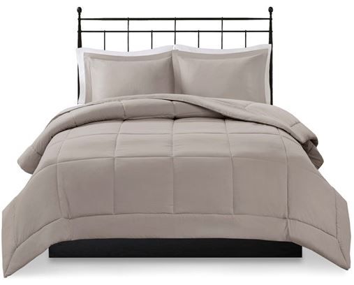 Olliix by Madison Park Sarasota Taupe King/Cal King Microcell Down Alternative Comforter Mini Set-1