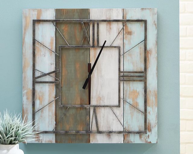 Signature Design by Ashley® Perdy Multi-Colored Wall Clock-3