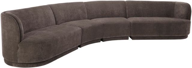 Moe's Home Collection Yoon Eclipse 4-Piece Umbray Grey Left-Arm Facing Modular Sectional and Chaise-1