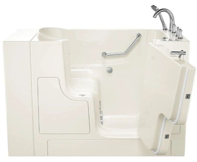 American Standard Gelcoat Linen 30” x 52” x 40" Outward Opening Door Walk-In Bathtub with Air Spa and Whirlpool system-3