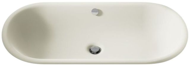 Kohler Iron Plains® Biscuit 33" Oval Drop-In/Undermount/Vessel Bathroom Sink with Biscuit Painted Underside-4