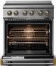 Viking® 5 Series 30" Stainless Steel Pro Style Induction Range with Brushed Brass Trim-1