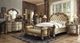 ACME Furniture Vendome Brass/Gold Patina Eastern King Upholstered Panel Bed-1