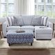 Furniture of America® Chiswick 2-Piece Light Gray Right-Arm Facing Sectional and Chaise-1