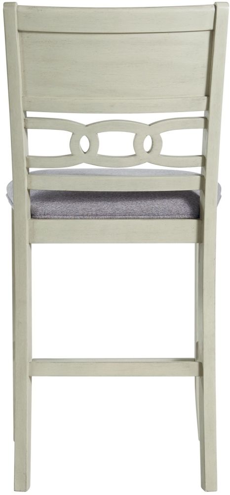 Elements International Amherst Gray/White Counter Side Chair-3
