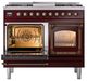 Ilve® Nostalgie II Noblesse 40'' Burgundy Pro Style Dual Fuel Range with Burnished Trim-3