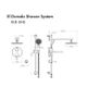 ZLINE Autograph Edition Matte Black Emerald Bay Thermostatic Shower System-4