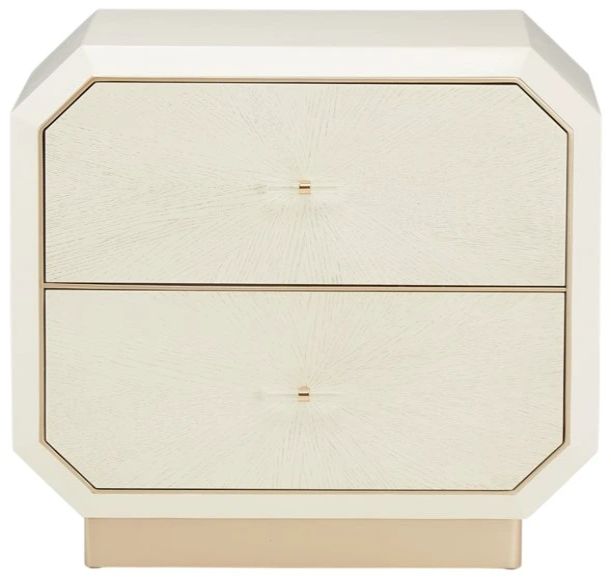Michael Amini® La Rachelle Medium Champagne 2-Drawer Nightstand-2