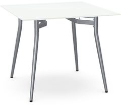 Amisco Customizable Alys 30" White Glass Square Table