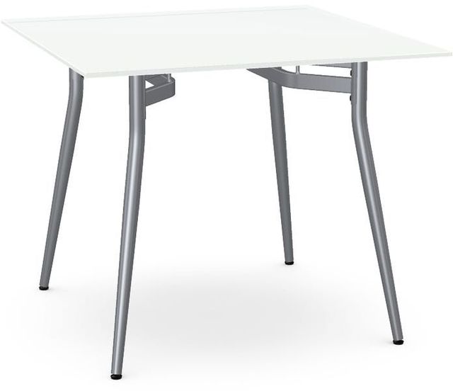 Amisco Customizable Alys 30" White Glass Square Table-0