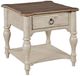 Kincaid® Weatherford Cornsilk Brown End Table with White Base-0