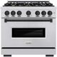 ZLINE Classic Series Autograph Edition 36" Stainless Steel Pro Style Dual Fuel Range with Black Matte Accents-0