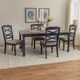 Powell® Trimble 5-Piece Beige/Navy Blue Dining Set-1