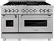 ZLINE Legacy 48" Satin Stainless Steel Pro Style Dual Fuel Range with Griddle-0