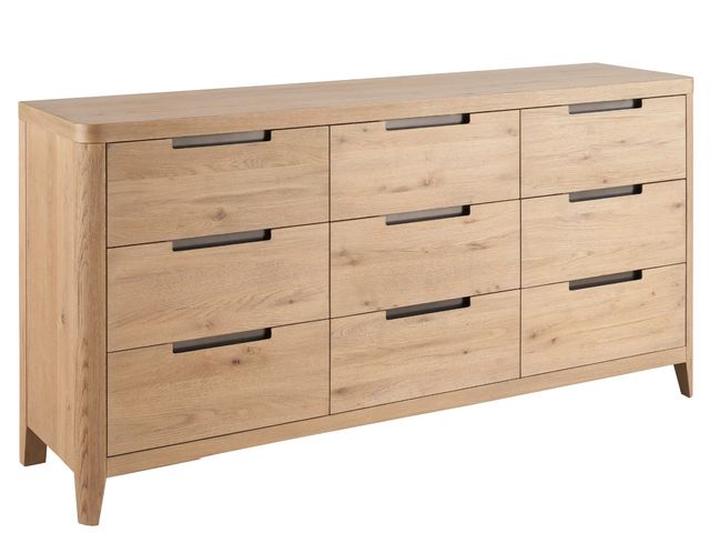 Universal Explore Home™ New Modern Walker Natural Oak 9 Drawer Dresser-1