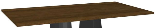 Amisco Customizable Gemma Walnut Veneer 72" Rectangular Dining Table-1
