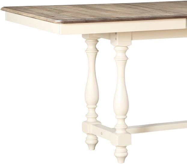 Winners Only® Torrance Gray Top Counter Dining Table with White Base-2