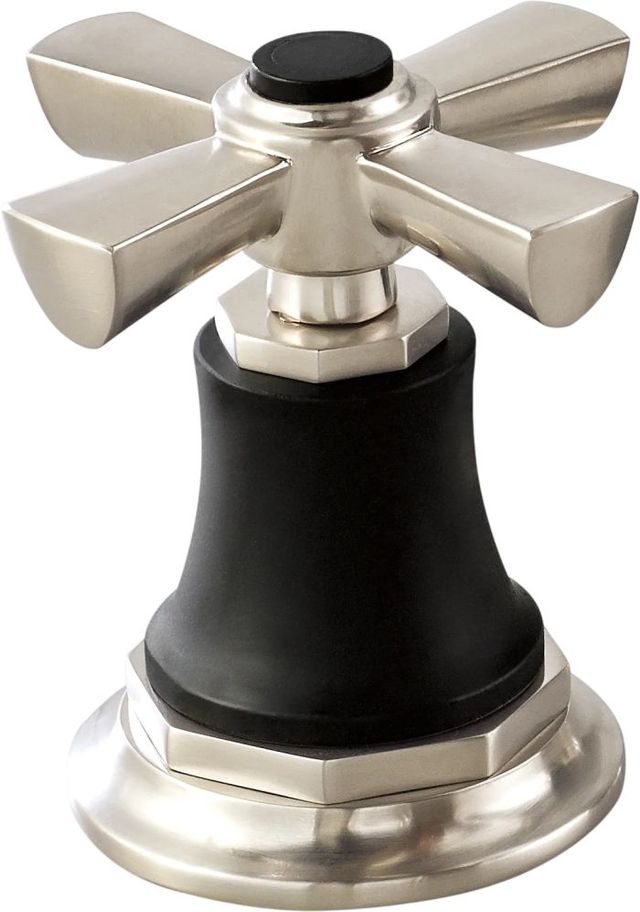 Brizo Rook® Brilliance® Luxe Nickel®/Matte Black Widespread Lavatory and Bidet Cross Handle Kit-0