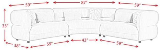 Elements International Four Seasons 3-Piece Camel L-shape Sectional-2