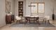 Furniture of America® Hadsten 5-Piece Rich Walnut/Taupe 78" Dining Table Set-2