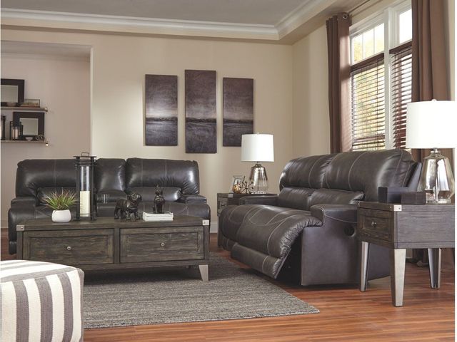 Signature Design by Ashley® McCaskill Gray Reclining Sofa-2