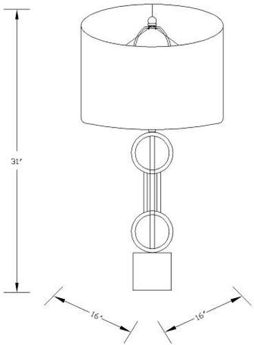 Surya Evans Gold Table Lamp-4