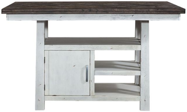 Liberty Furniture Farmhouse Brown Gathering Table with White Base-2