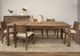 International Furniture Direct Olimpia Tequila/Towny Brown Dining Table-1