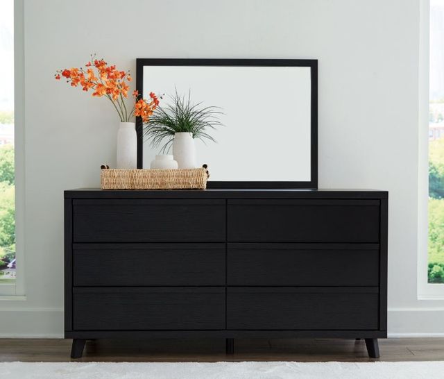 Signature Design by Ashley® Danziar Black Dresser and Mirror-2