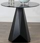 Furniture of America® Bishop Gray Glass End Table with Black Base-0