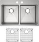 Elkay Crosstown® 3-Piece Polished Satin 33" x 22" x 6" 2-Hole Equal Double Bowl Dual Mount ADA Sink Set-1