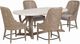 Bernards Citrus Heights 5-Piece White Trestle Oval Dining Table Set with Sand Base-0