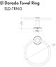 ZLINE El Dorado Brushed Nickel Towel Ring-1
