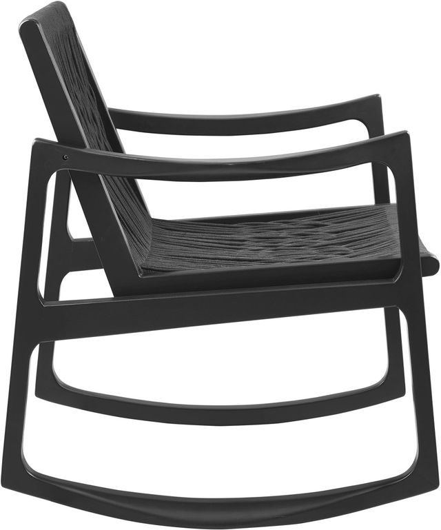 Powell® Jeno Black Woven Rocking Chair-4