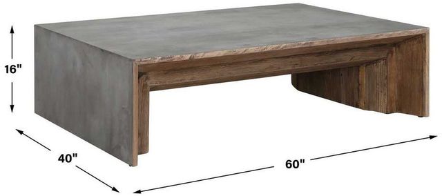 Uttermost® Vail Gray/Natural Elm Coffee Table-2