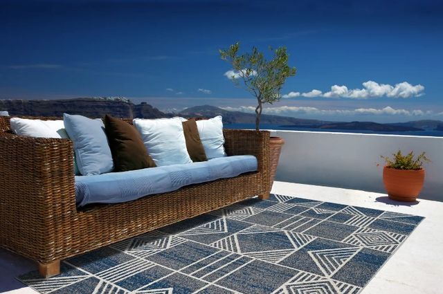 KAS Rugs Lucia Blue Dimensions 5'x8' Area Rug-4