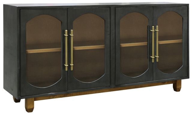 Stylecraft Americana Blue 4-Door Accent Cabinet-0