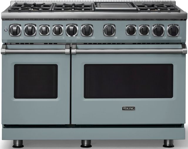Viking® 7 Series 48'' November Sky Pro Style Dual Fuel Range with Griddle-0