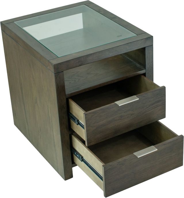 Magnussen Home® Merrick Homestead Brown End Table with Glass Top Insert-2