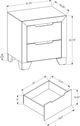 Monarch Specialties Inc. Light Grey/White Nightstand-1
