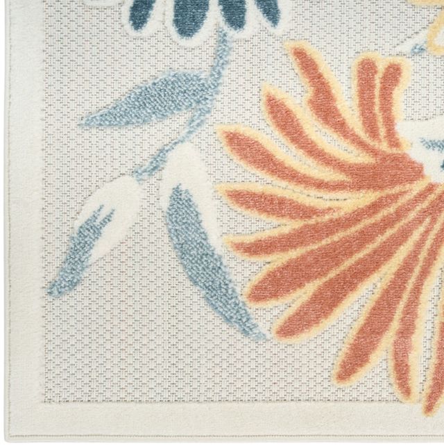 Nourison Home™ Aloha Ivory Rose 5'x8' Style 2 Area Rug-4