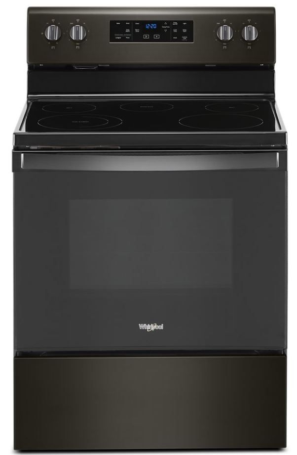Whirlpool® 30" Black Stainless Freestanding Electric Range