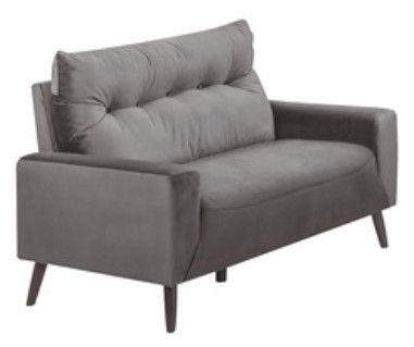 Mazin Furniture Veronica Charcoal Loveseat-0