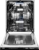 Zline Autograph Edition Tallac 24" Black Stainless Steel Top Control Built in Dishwasher with Champagne Bronze Handle-1