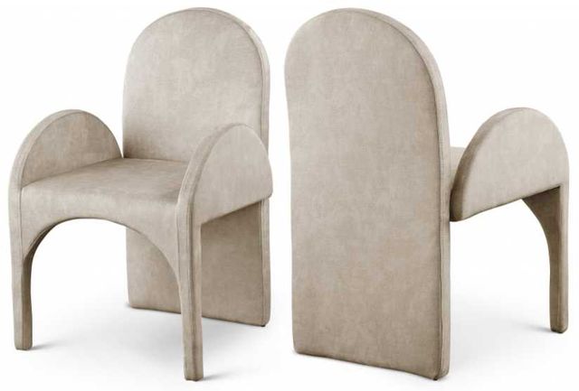 Meridian Furniture Summer Stone Velvet Dining Arm Chair-3
