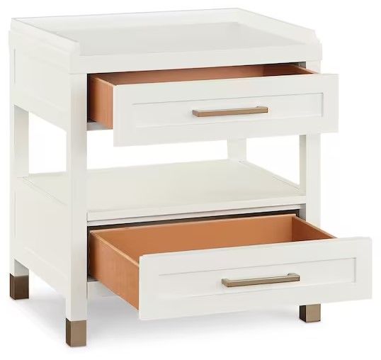 Bassett® Furniture Tidewater Hampton White Bedside Table-2