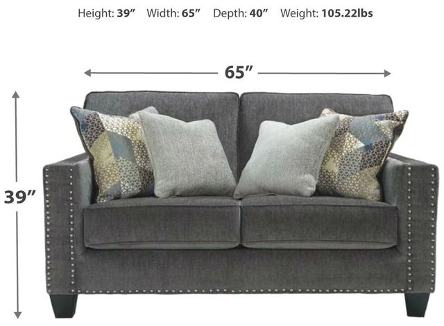 Benchcraft® Gavril Smoke Loveseat-1