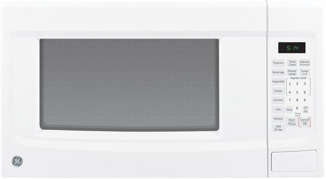 GE® 1.4 Cu. Ft. White Countertop Microwave