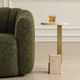 Uttermost® Feranno Travertine Accent Table with Brass Accent-1