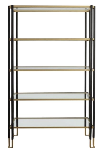 Uttermost® Kentmore Black/Gold Etagere-3